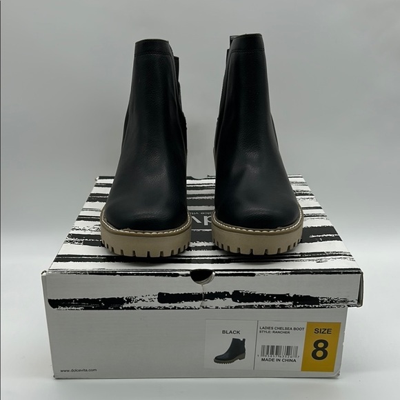 2400- dv by Dolce Vita Rancher Chelsea Boots Black Size 8 NWT - Picture 7 of 12